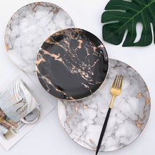 Load image into Gallery viewer, European Style Marble Plates Ceramic Dinner Set Porcelain