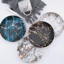Load image into Gallery viewer, European Style Marble Plates Ceramic Dinner Set Porcelain
