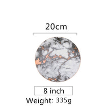 Load image into Gallery viewer, European Style Marble Plates Ceramic Dinner Set Porcelain