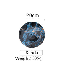 Load image into Gallery viewer, European Style Marble Plates Ceramic Dinner Set Porcelain