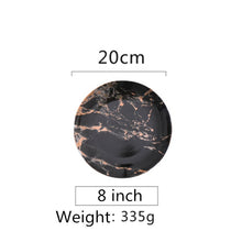 Load image into Gallery viewer, European Style Marble Plates Ceramic Dinner Set Porcelain