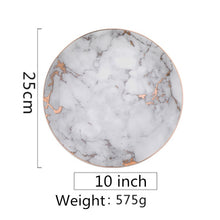 Load image into Gallery viewer, European Style Marble Plates Ceramic Dinner Set Porcelain