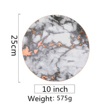 Load image into Gallery viewer, European Style Marble Plates Ceramic Dinner Set Porcelain