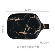 Load image into Gallery viewer, Gold Marble Glazes Ceramic Tableware Set Porcelain