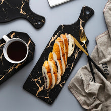 Load image into Gallery viewer, European White Black Golden Ceramic Dishes And Plate