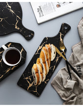 Load image into Gallery viewer, European White Black Golden Ceramic Dishes And Plate