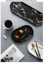 Load image into Gallery viewer, European White Black Golden Ceramic Dishes And Plate