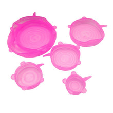 Load image into Gallery viewer, 6pcs Reusable silicon stretch lids universal