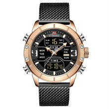 Load image into Gallery viewer, 2019 NAVIFORCE Analog Digital Watches Men Luxury Brand Stainless Steel Sports Men's Watches Digital Waterproof Man Watch Sport