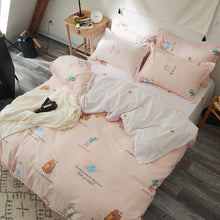 Load image into Gallery viewer, 4PCS Beddingset  Polyester Brief Full King Queen Tiwn Beding Cover