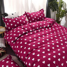 Load image into Gallery viewer, 4PCS Beddingset  Polyester Brief Full King Queen Tiwn Beding Cover